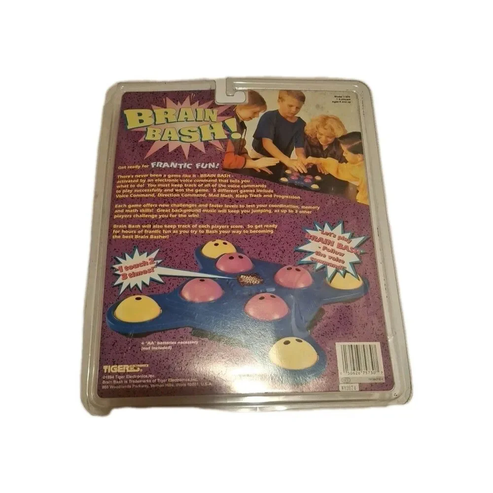 Vintage Sealed 1994 Tiger Electronics Brain Bash Voice Command Memory Game